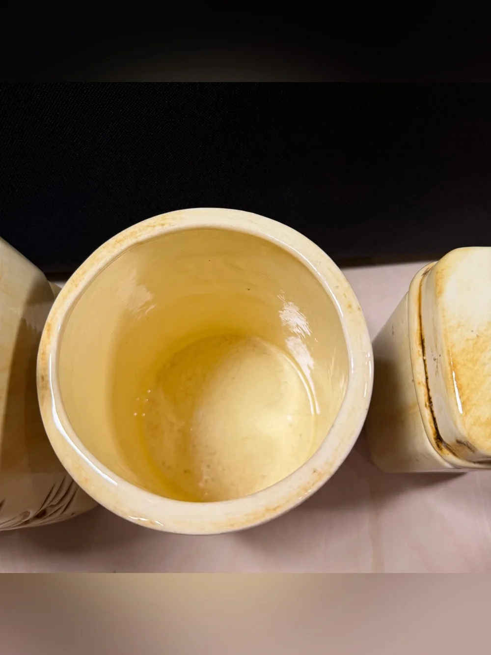 Set Of 3 Vtg 1970’s Kitchen Canister Set W/Sugar, Coffee, And Tea No Damage